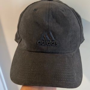 Women's dark grey Adidas suede-like NWT ball cap